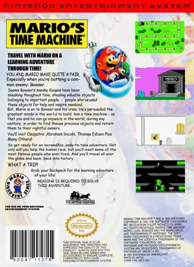 Mario's Time Machine (USA) box cover back